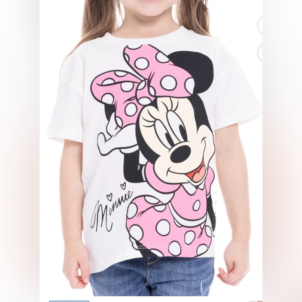BRAND NEW Minnie Mouse Toddler Short Sleeve Crewneck Tee, Size 4T